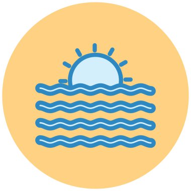 Güneş. Web simgesi basit illüstrasyon