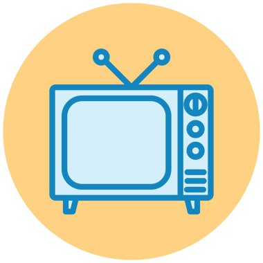 Televizyon. Web simgesi basit illüstrasyon