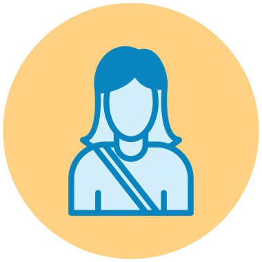 Kadın Avatar. Basit illüstrasyon