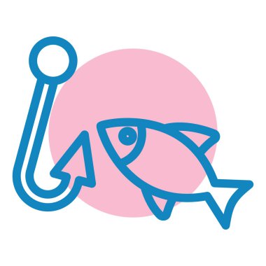 Balık. Web simgesi basit illüstrasyon