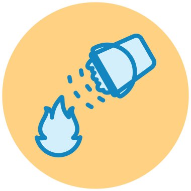 Yangın. Web simgesi basit illüstrasyon