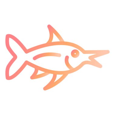 Kılıçbalığı modern ikon vektör çizimi 