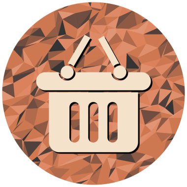 Alışveriş sepeti ikonu vektör illüstrasyonu