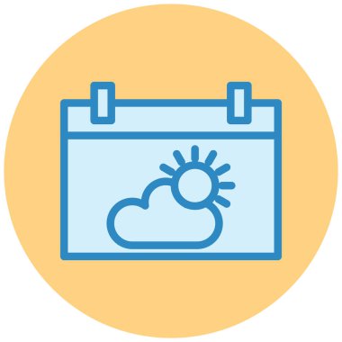 bulutlu gün çizgisi vektör simgesi.