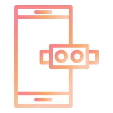 VR Smartphone modern ikon vektör illüstrasyonu 