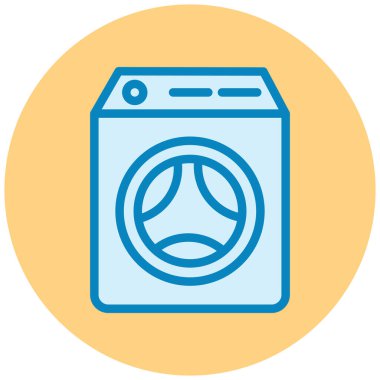 Çamaşır makinesi. Basit resimleme