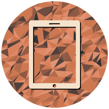 soyut arkaplana sahip tablet simgesi
