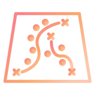  Hill Haritası modern ikon vektör çizimi 