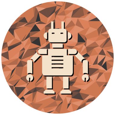 Robot simgesi. Web için ayı vektör simgelerinin düz çizimi