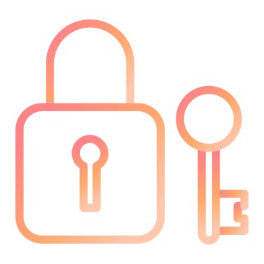 asma kilit ikon vektör çizimi