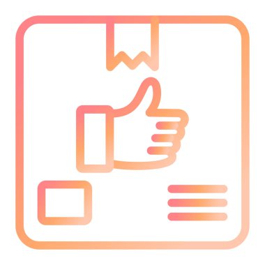 Başparmağını kaldır. Web simgesi basit illüstrasyon