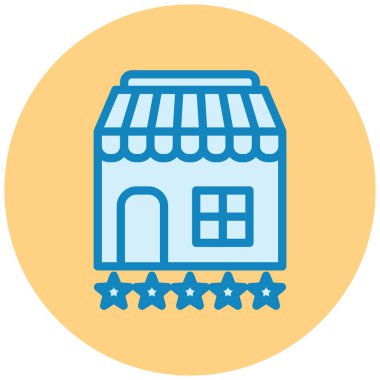 Dükkan. Web simgesi basit illüstrasyon