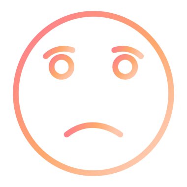 Endişeli modern ikon vektör çizimi 