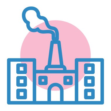 Fabrika. Web simgesi basit illüstrasyon