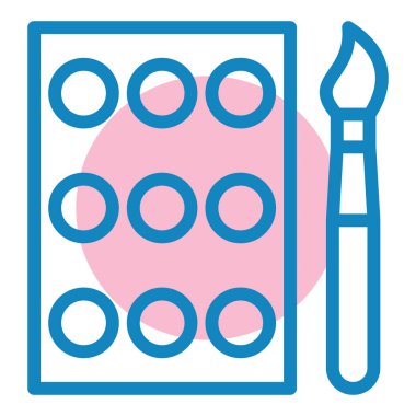 Boya fırçası. Basit resimleme