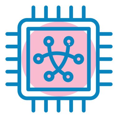 İşlemci çip vektör simgesi