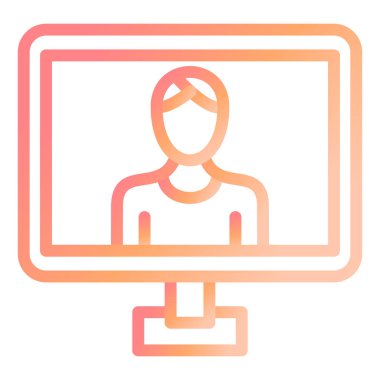 kullanıcı. Web simgesi basit illüstrasyon