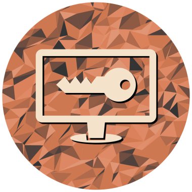 Güvenlik sistemi simgesi vektör illüstrasyonu