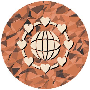 kalp simgesi modada izole edilmiş arkaplan