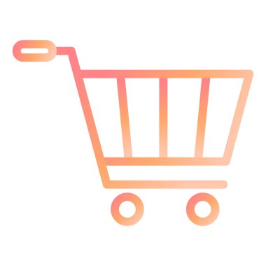 Alışveriş arabası simgesi, vektör illüstrasyonu