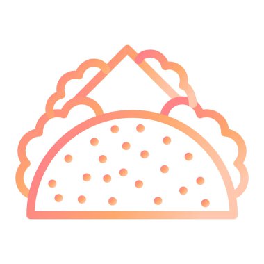 Taco modern simge vektör illüstrasyonu 