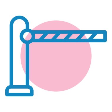 Bariyer. Web simgesi basit illüstrasyon