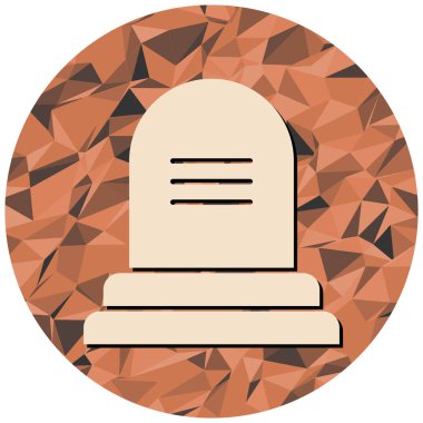 mezar. Web simgesi basit illüstrasyon