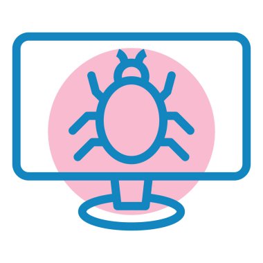 Virüs. Web simgesi basit illüstrasyon