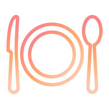 Çatal bıçak modern simge vektör çizimi 