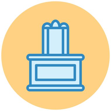 Podyum. Web simgesi basit tasarım