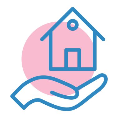 Ev. Web simgesi basit illüstrasyon