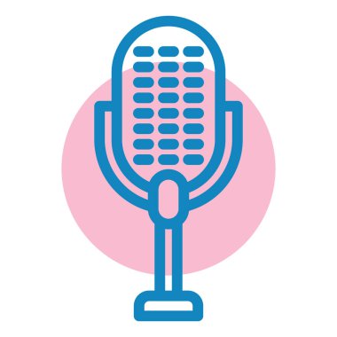 mikrofon simgesi vektör illüstrasyonu