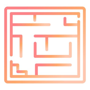 Tahliye planı. Web simgesi basit illüstrasyon 