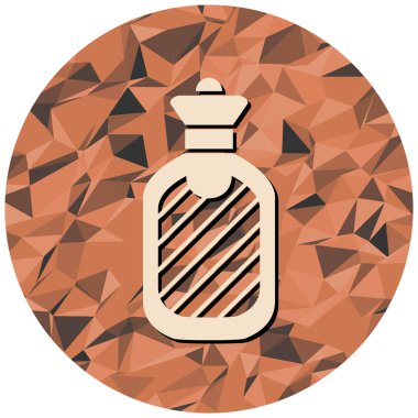 Bir şişe simgesinin vektör illüstrasyonu