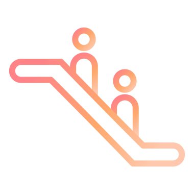 Yürüyen merdiven modern ikon vektör çizimi 