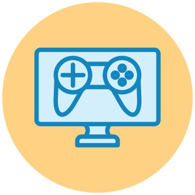 Oyun kolu. Web simgesi basit illüstrasyon