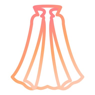 Kadınlar Cape Modern ikon vektör illüstrasyonu 