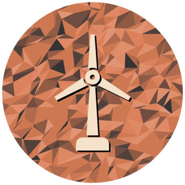 Rüzgar türbini ikonu. vektör illüstrasyonu