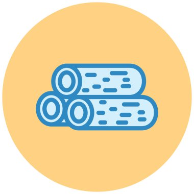 Tahta kütükler. Web simgesi basit illüstrasyon