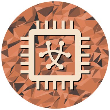 bilgisayar işlemci kutsal kişilerin resmi, vektör çizim