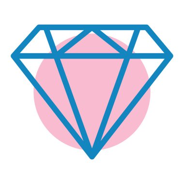 Elmas. Web simgesi basit illüstrasyon