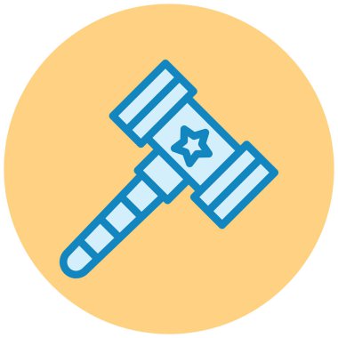 oyuncak çekiç simgesi, vektör illüstrasyonu basit tasarım