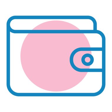 Cüzdan. Web simgesi basit illüstrasyon