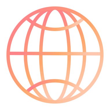 Küre simgesi. Düz tasarım stili