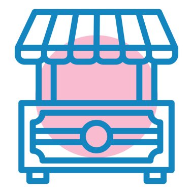 Mağaza. Web simgesi basit illüstrasyon