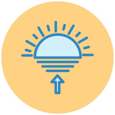 Güneş. Web simgesi basit illüstrasyon