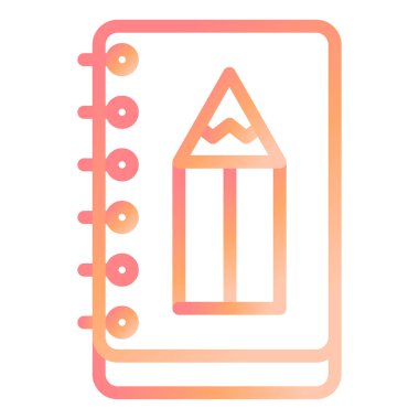 Taslak kitabı. Web simgesi basit illüstrasyon 