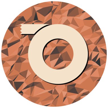 Dairesel bir simgenin vektör illüstrasyonu