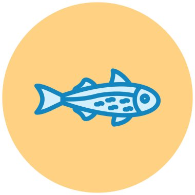 Balık. Web simgesi basit illüstrasyon