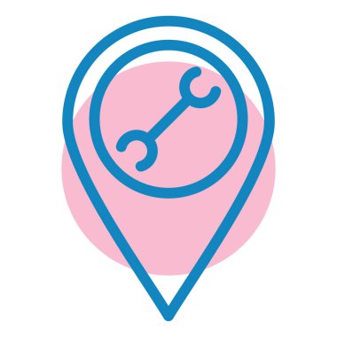 Pin konumu ikon vektör illüstrasyonu